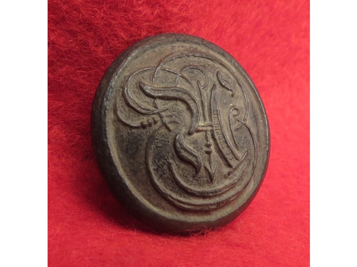 Confederate "Manuscript" Artillery Coat Button - Museum Quality