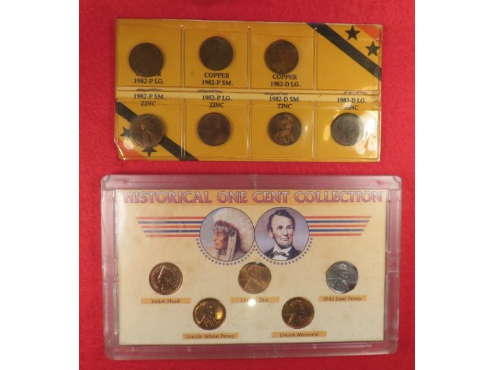 United States One Cent Collection Displays