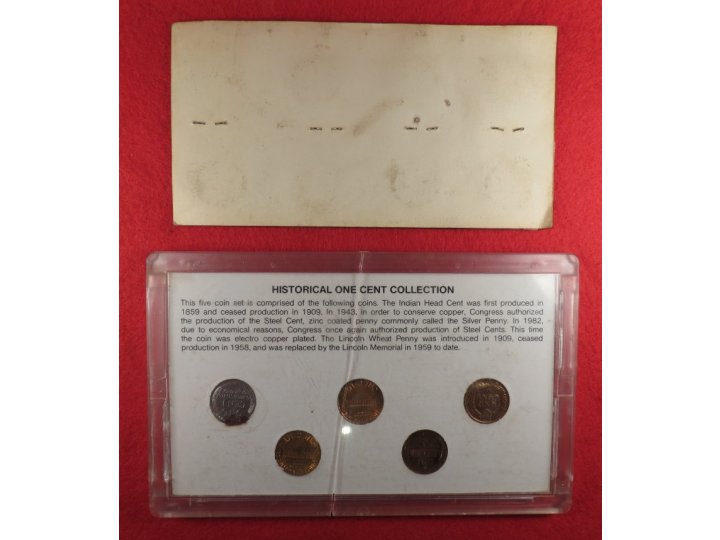 United States One Cent Collection Displays