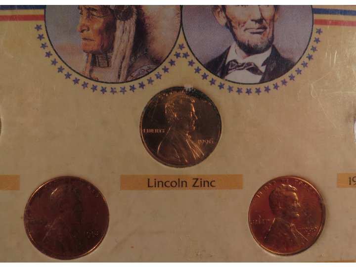 United States One Cent Collection Displays