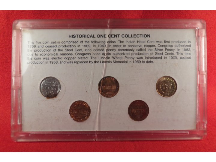 United States One Cent Collection Displays