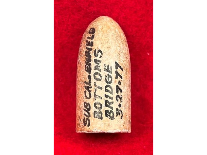 Confederate .54 Caliber Bullet for Mississippi Rifle - Mac Mason Lettered