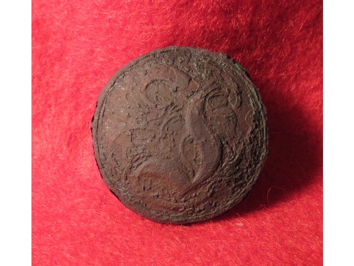 Confederate Manuscript Infantry Coat Button