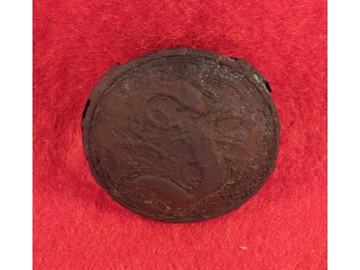 Confederate Manuscript Infantry Coat Button