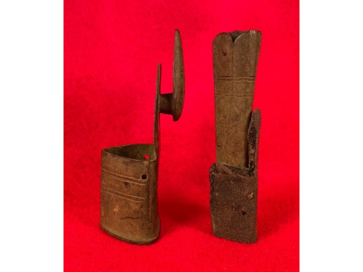 Enfield Bayonet Scabbard Throat and Tip with Leather Portions