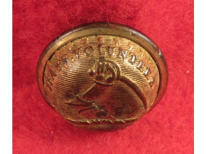 Massachusetts State Seal Coat Button