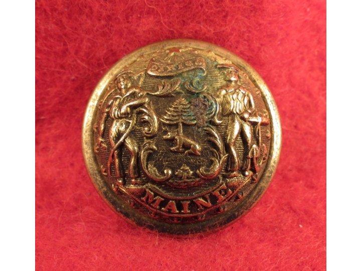 Maine State Seal Coat Button