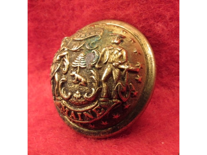 Maine State Seal Coat Button