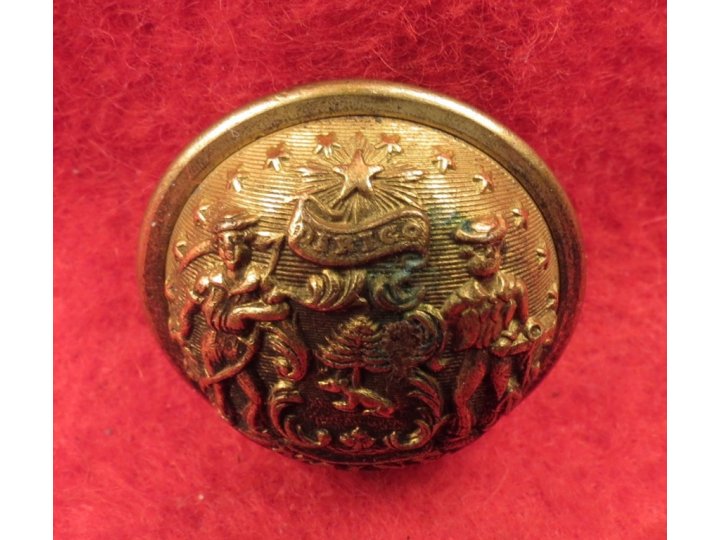 Maine State Seal Coat Button