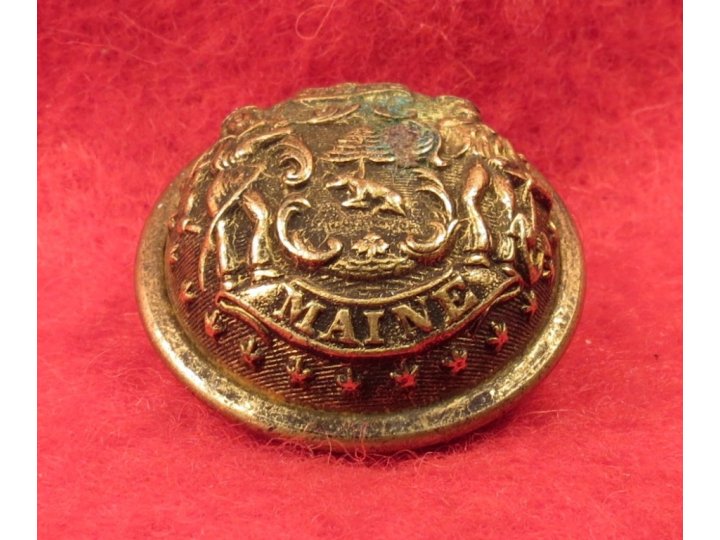 Maine State Seal Coat Button