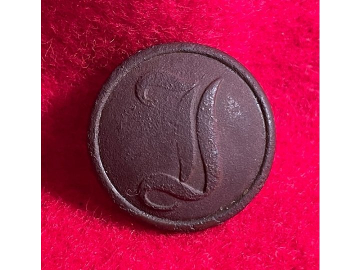 Confederate Infantry Button - Script "I"