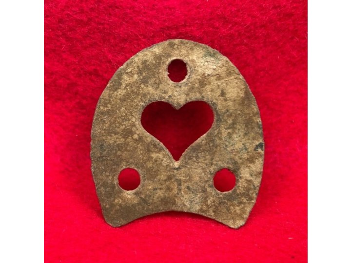 Brass Heel Plate - Heart Design