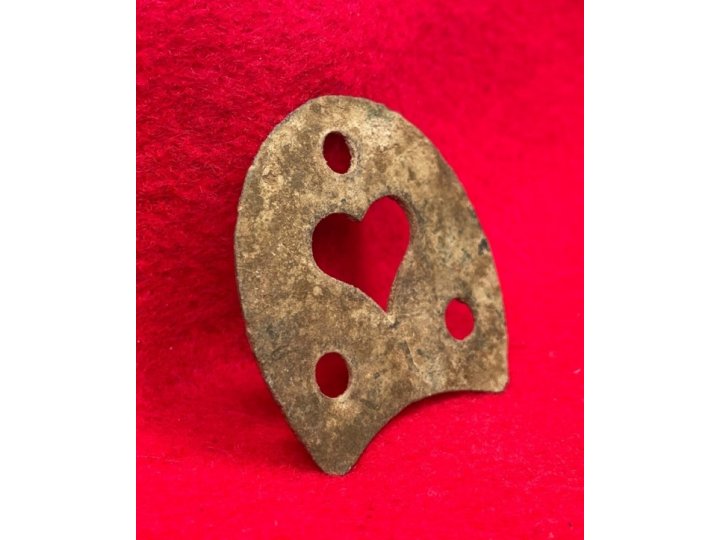 Brass Heel Plate - Heart Design