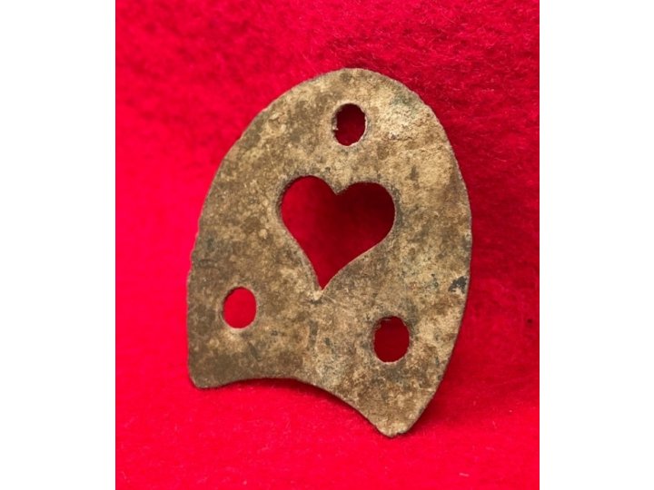 Brass Heel Plate - Heart Design