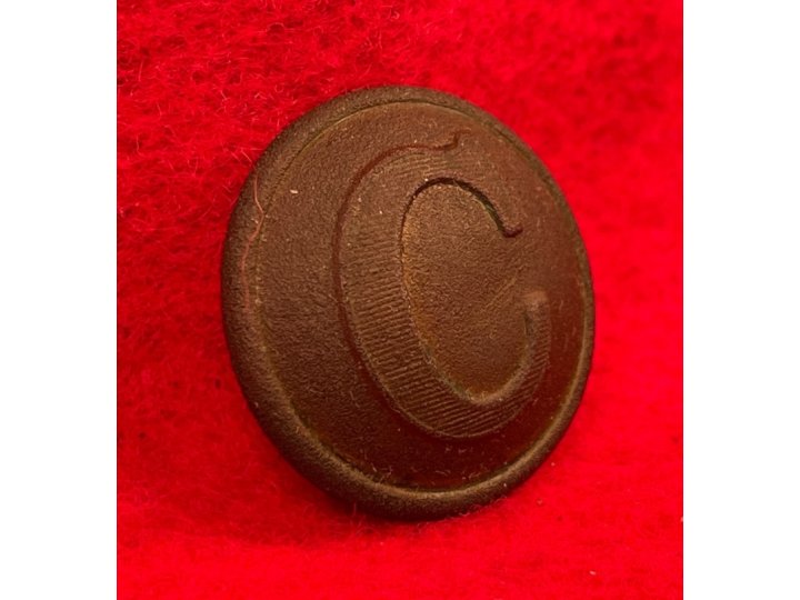 Confederate Cavalry Coat Button - Lined "C"