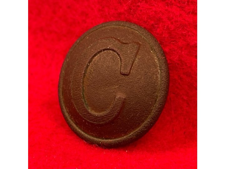 Confederate Cavalry Coat Button - Lined "C"