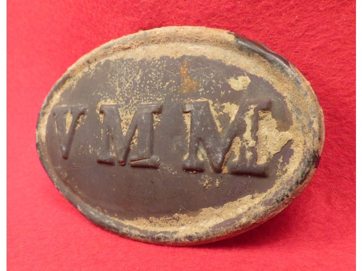 Volunteer Maine Militia "VMM" Cartridge Box Plate - Both Loops