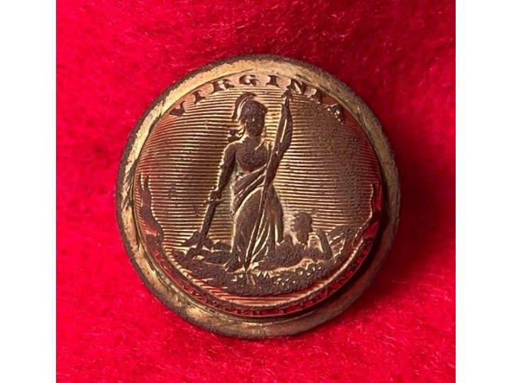 Virginia State Seal Staff Officer Coat Button