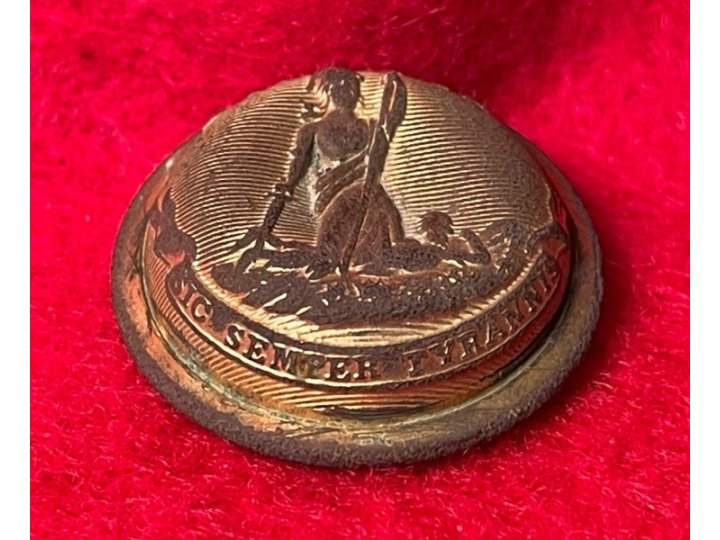 Virginia State Seal Staff Officer Coat Button