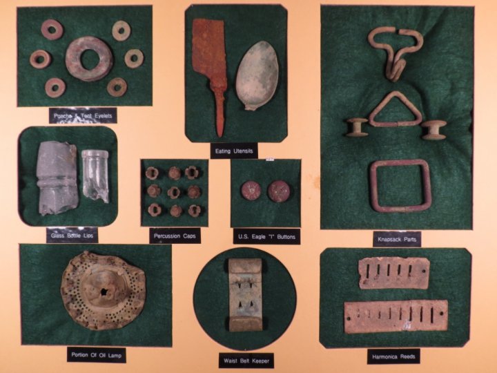 Civil War Campsite Relic Display - Large 