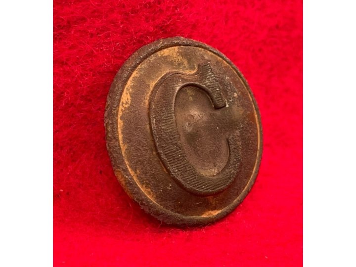 Confederate Cavalry Coat Button - Lined "C"