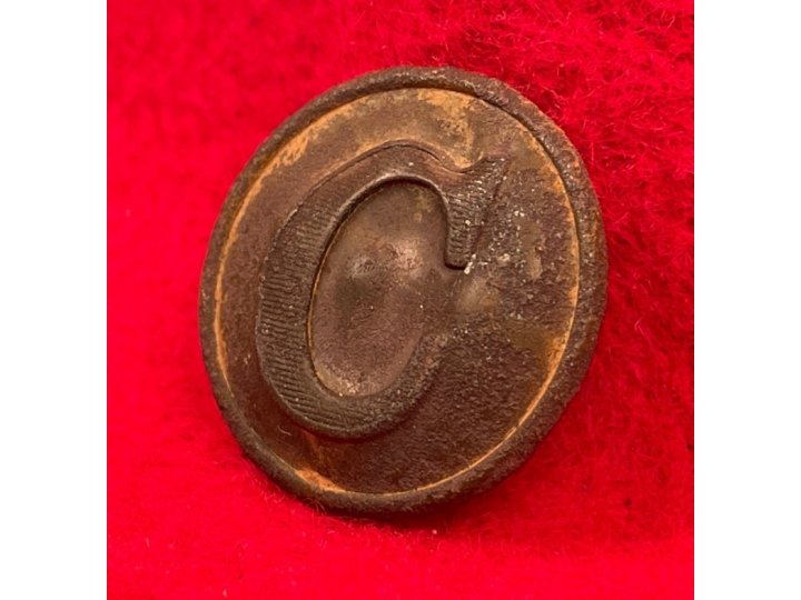 Confederate Cavalry Coat Button - Lined "C"