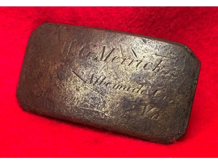 Brass Plate Inscribed "W. G. MERRICK"