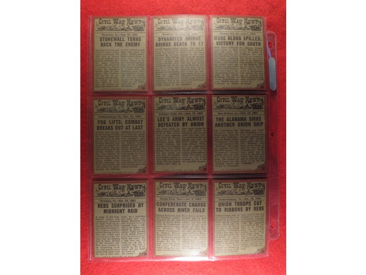 The 1962 Topps Civil War News Card Series - Complete --- Even More ON SALE
