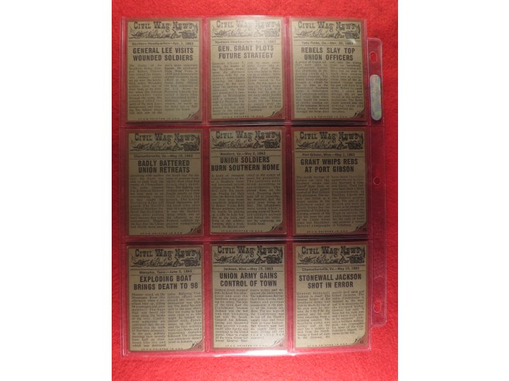 The 1962 Topps Civil War News Card Series - Complete --- Even More ON SALE