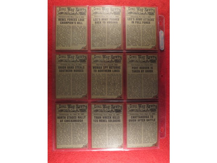 The 1962 Topps Civil War News Card Series - Complete --- Even More ON SALE