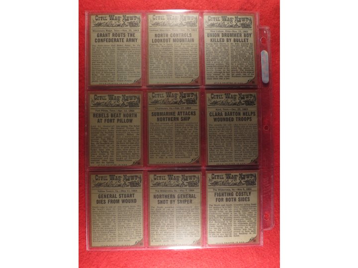The 1962 Topps Civil War News Card Series - Complete --- Even More ON SALE