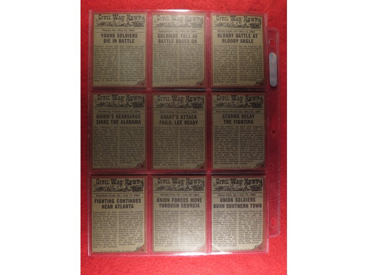 The 1962 Topps Civil War News Card Series - Complete --- Price Just Reduced 6/20/22