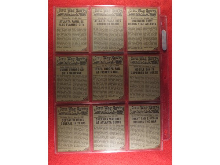 The 1962 Topps Civil War News Card Series - Complete --- Even More ON SALE