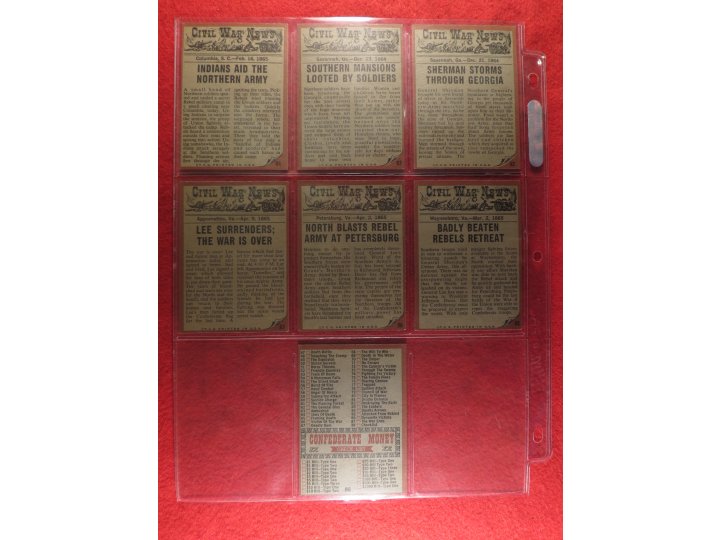 The 1962 Topps Civil War News Card Series - Complete --- Even More ON SALE