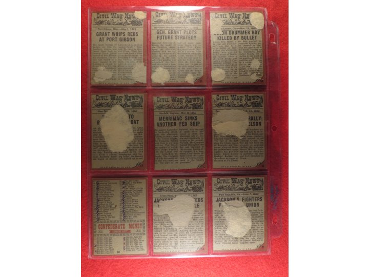 The 1962 Topps Civil War News Card Series - Complete --- Even More ON SALE