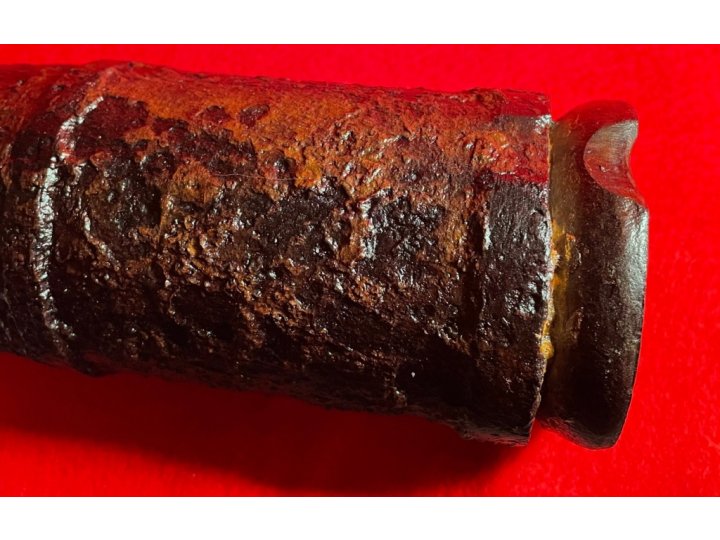 Confederate 3 Inch Read Shell - Unfired - Rare "Half Moon" Flame Groove