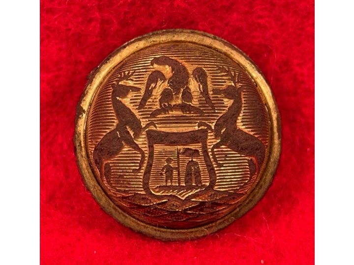 Michigan State Seal Coat Button