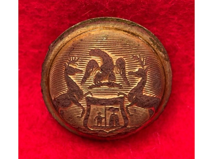 Michigan State Seal Coat Button