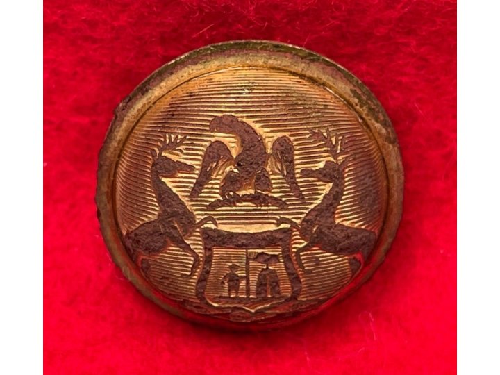 Michigan State Seal Coat Button