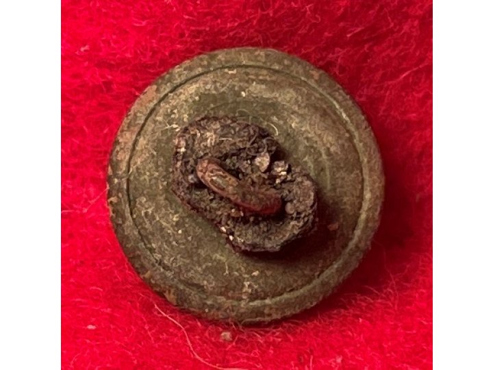 Federal Infantry Kepi Button with Bit of Leather