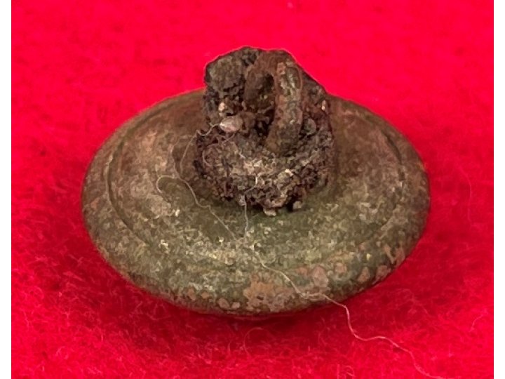 Federal Infantry Kepi Button with Bit of Leather