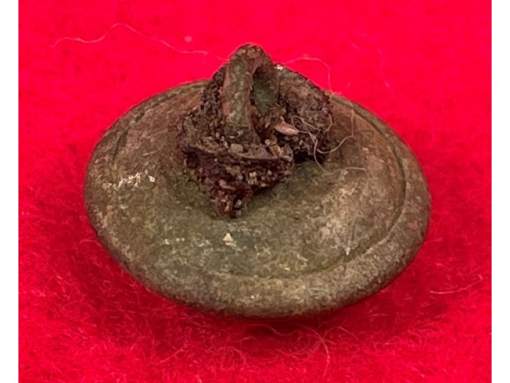 Federal Infantry Kepi Button with Bit of Leather