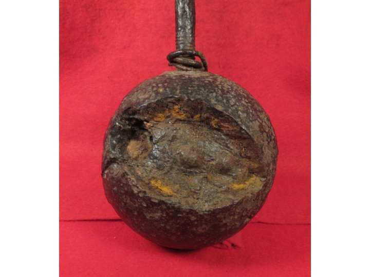 Confederate 12 Pounder Side Loader with Bolt & Exposed Case-Shot