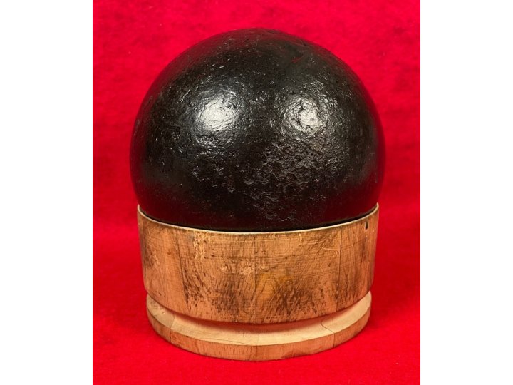 12 Pounder Solid Shot Cannonball with Repro Wood Sabot +++ Peter George Collection +++