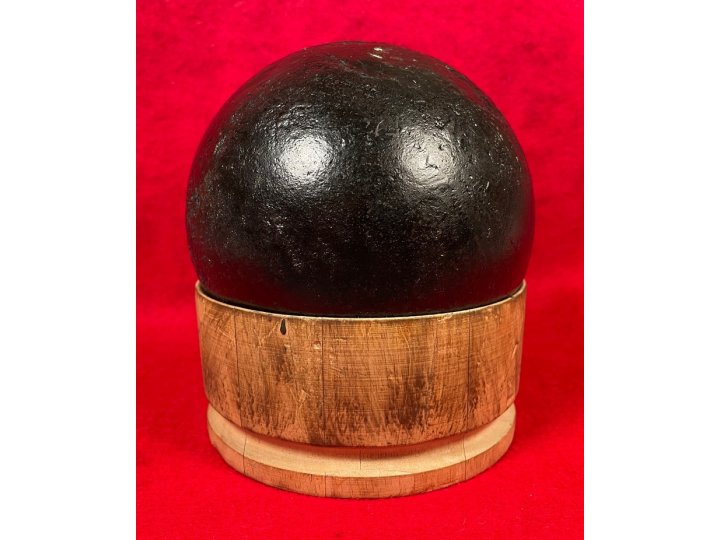 12 Pounder Solid Shot Cannonball with Repro Wood Sabot +++ Peter George Collection +++