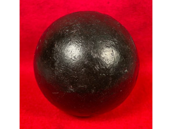 12 Pounder Solid Shot Cannonball with Repro Wood Sabot +++ Peter George Collection +++