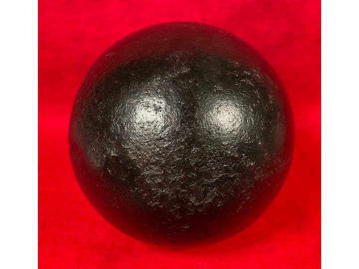 12 Pounder Solid Shot Cannonball with Repro Wood Sabot +++ Peter George Collection +++