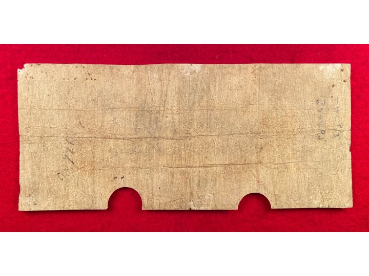 Confederate Five Dollar Note - 1861 - COC