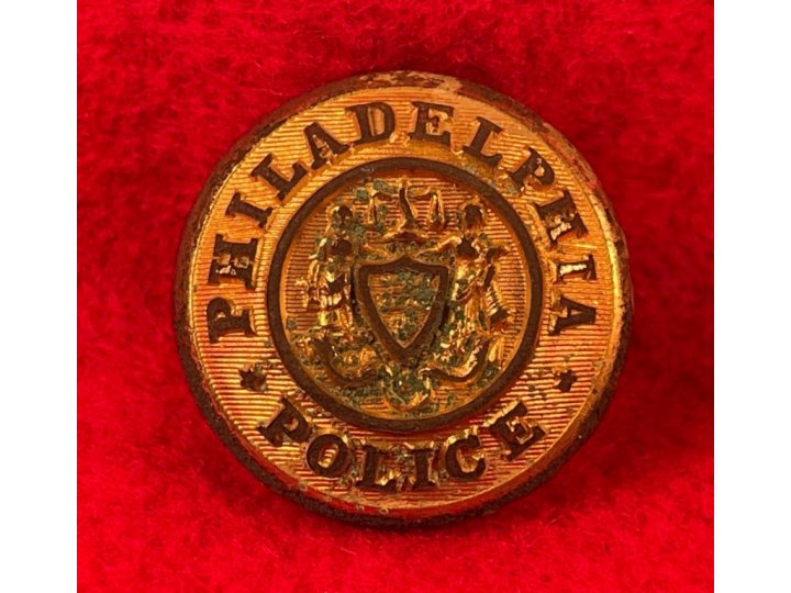 Philadelphia Police Coat Button - Early 1900s Period - Excavated 