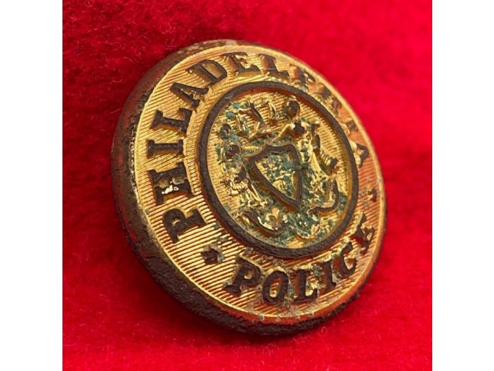 Philadelphia Police Coat Button - Early 1900s Period - Excavated 
